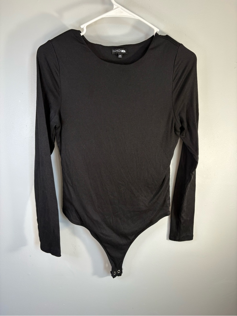 Fashion Nova Black Long Sleeve Bodysuit